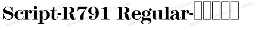 Script-R791 Regular字体转换